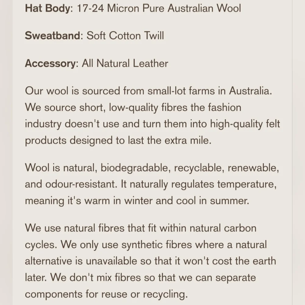 Will + Bear Calloway Cream Fedora Hat | Size Medium - NWT - Picture 9 of 10